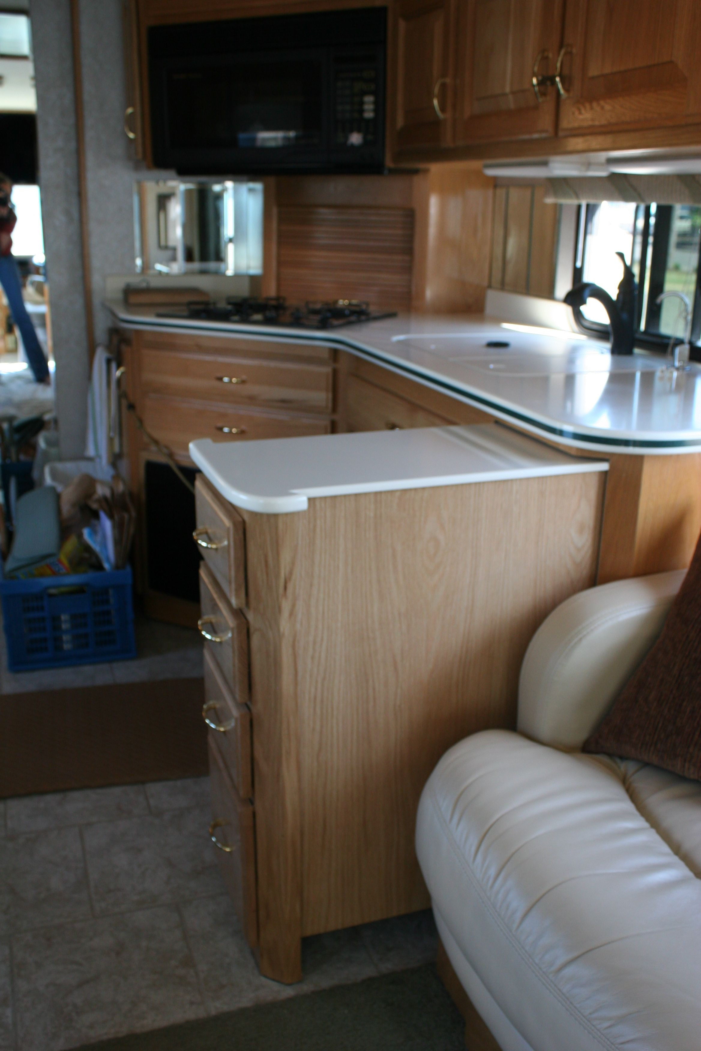 Best ideas about DIY Rv Cabinets
. Save or Pin Well designed RV kitchen with appliance garage and pull Now.