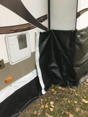 Best ideas about DIY Rv Skirting
. Save or Pin How We Made $200 DIY Vinyl RV Skirting for Winter Camping Now.