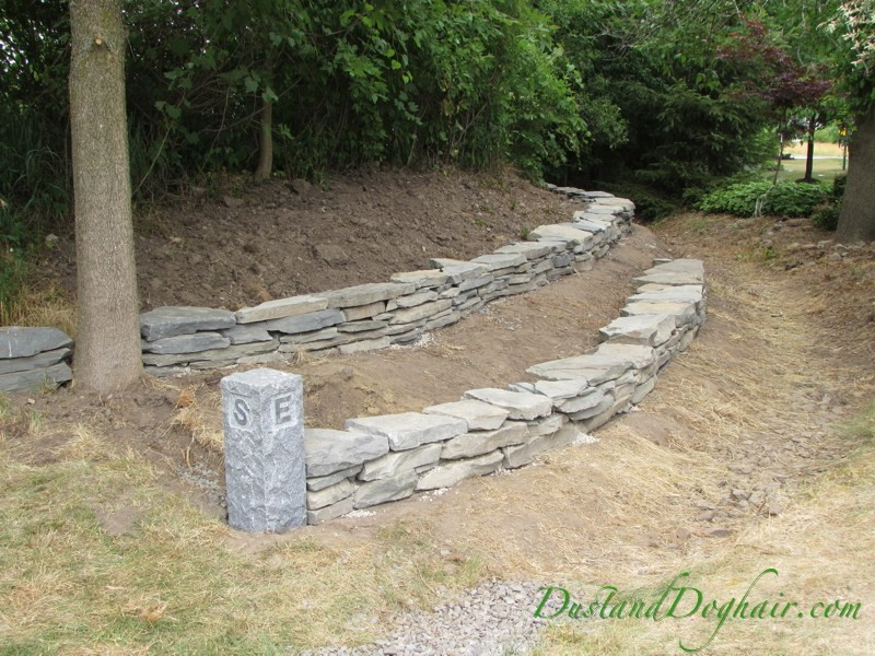 Best ideas about DIY Sandstone Wall
. Save or Pin DIY Stacked Stone Retaining Wall – Part 2 – DustandDoghair Now.