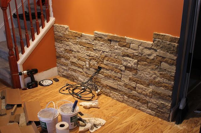 Best ideas about DIY Sandstone Wall
. Save or Pin DIY Stone Accent Wall HuskerHomefinder Now.