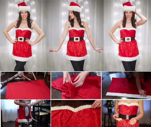 Best ideas about DIY Santa Costumes
. Save or Pin How to Make Santa Girlish Costume DIY AllDayChic Now.