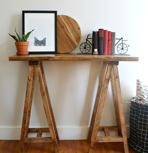 Best ideas about DIY Sawhorse Table
. Save or Pin DIY Sawhorse Console Table Now.