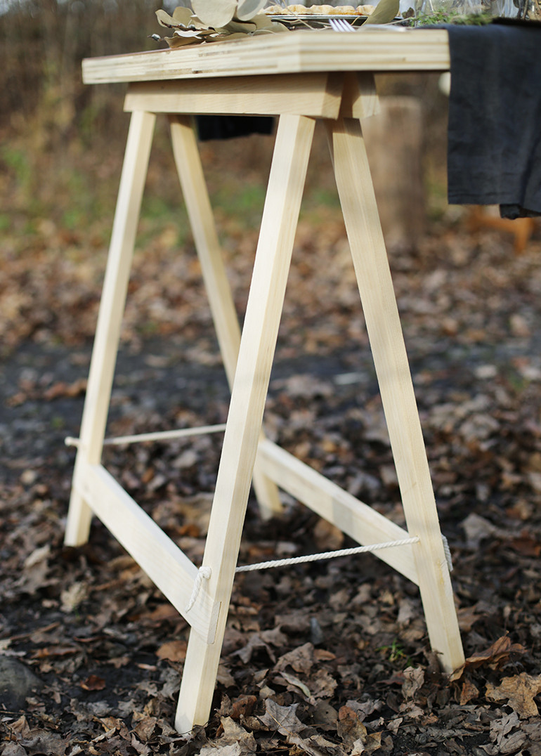 Best ideas about DIY Sawhorse Table
. Save or Pin DIY Sawhorse Leg Plywood Table The Merrythought Now.