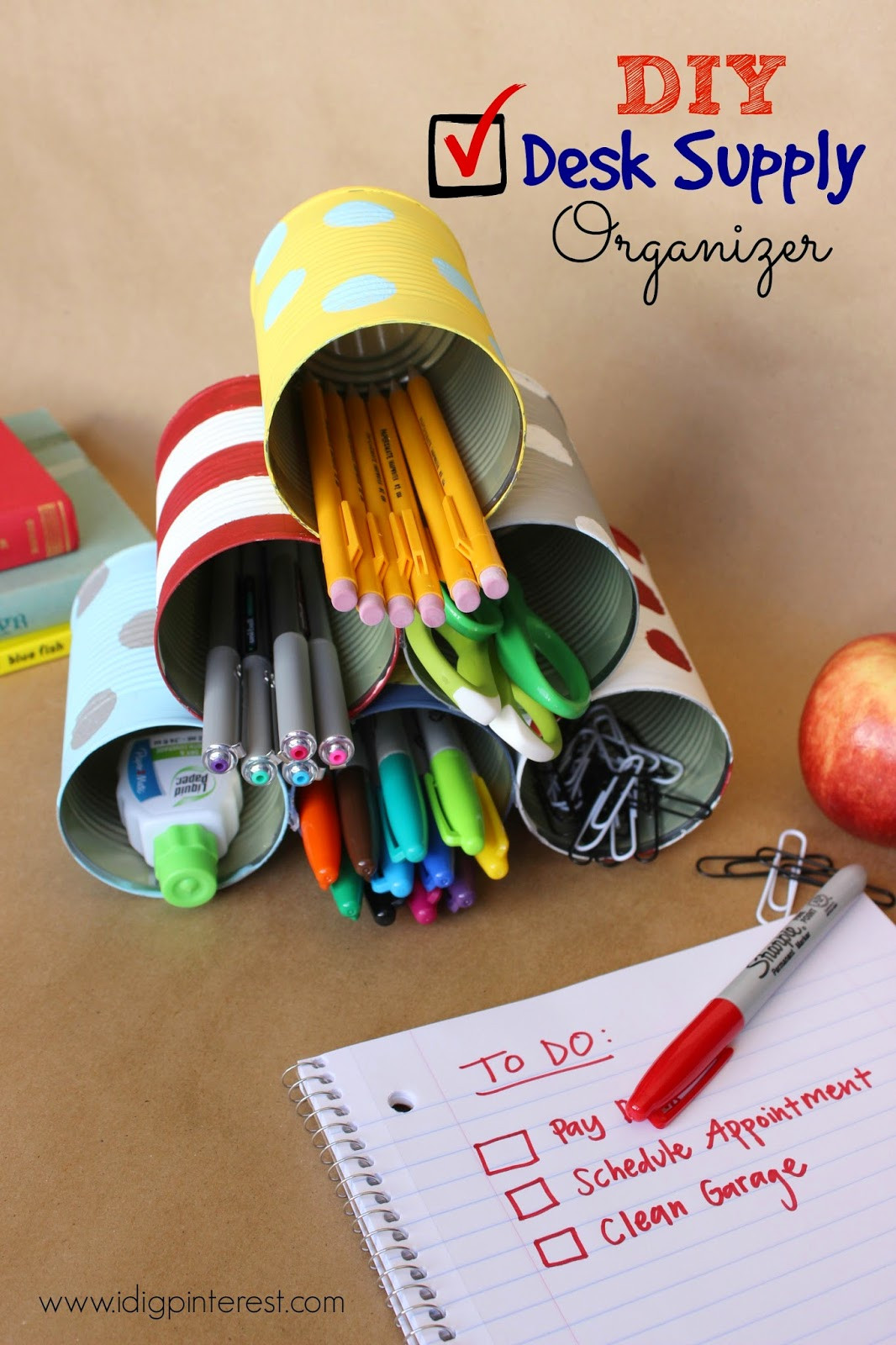 Best ideas about DIY School Supplies Organizer
. Save or Pin I Dig Pinterest DIY Tin Can Desk Supply Organizer Now.