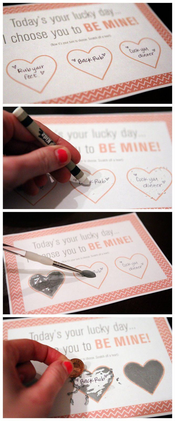 Best ideas about DIY Scratch Off
. Save or Pin DIY Scratch f Valentine Cards Ideas Now.