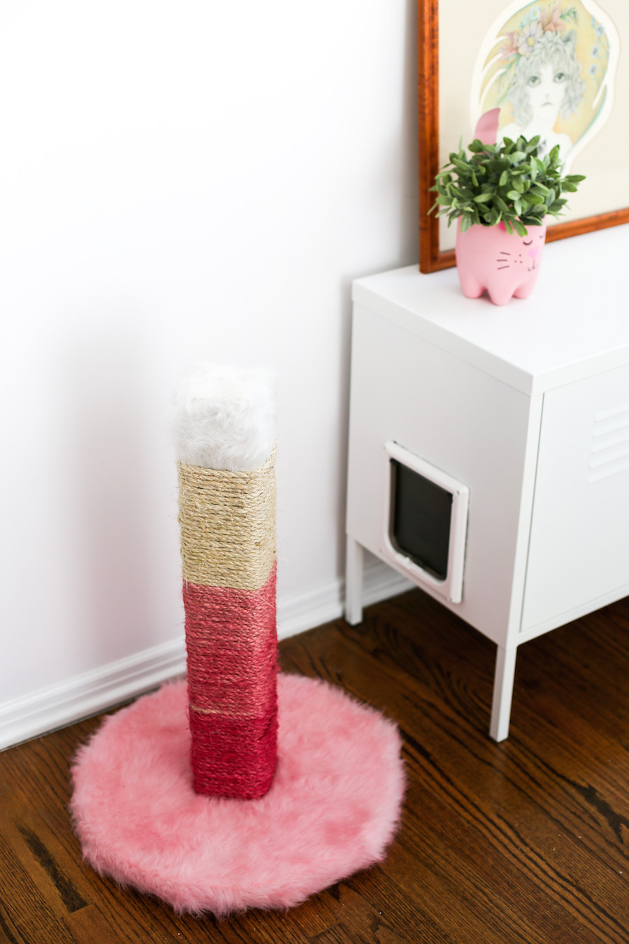 Best ideas about DIY Scratching Post
. Save or Pin DIY Ombré Pink Cat Scratching Post Now.