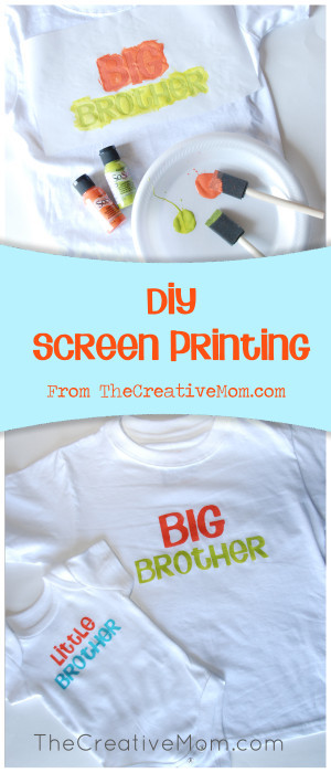 Best ideas about DIY Screen Printing
. Save or Pin DIY Screen printing Big Brother & Sister Shirts The Now.