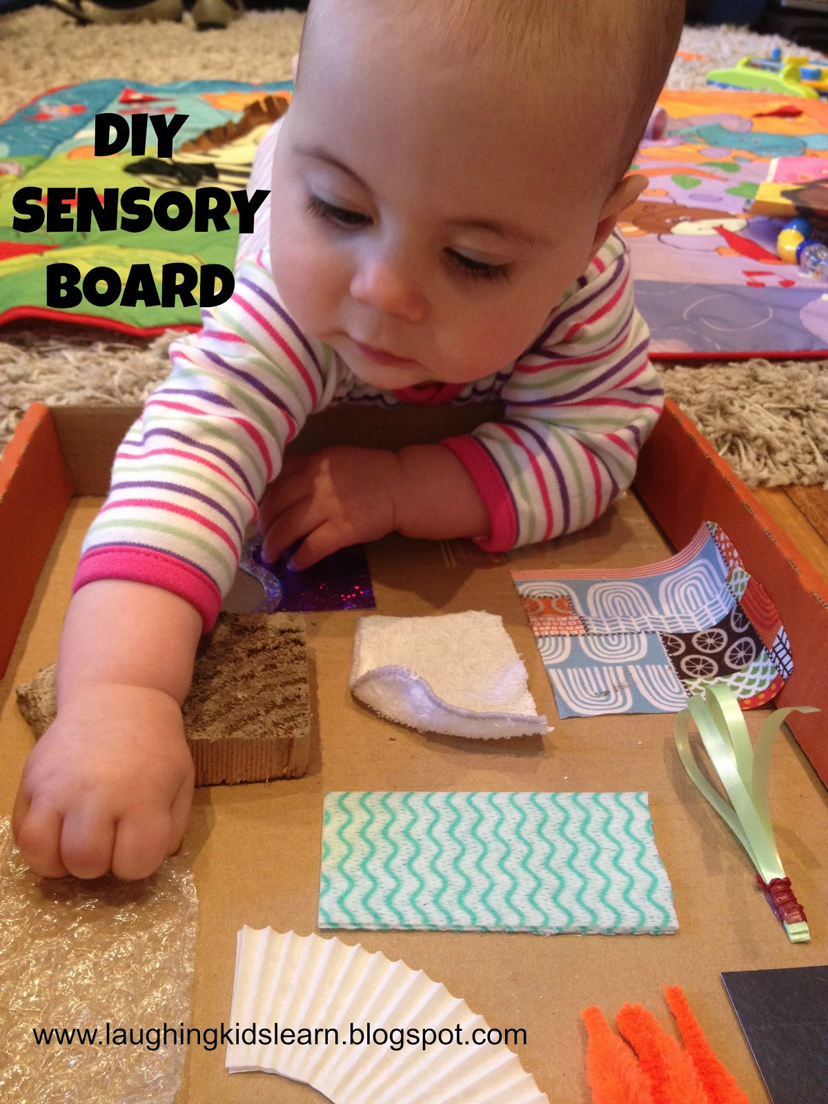 Best ideas about DIY Sensory Board
. Save or Pin DIY Sensory Board for Babies Laughing Kids Learn Now.