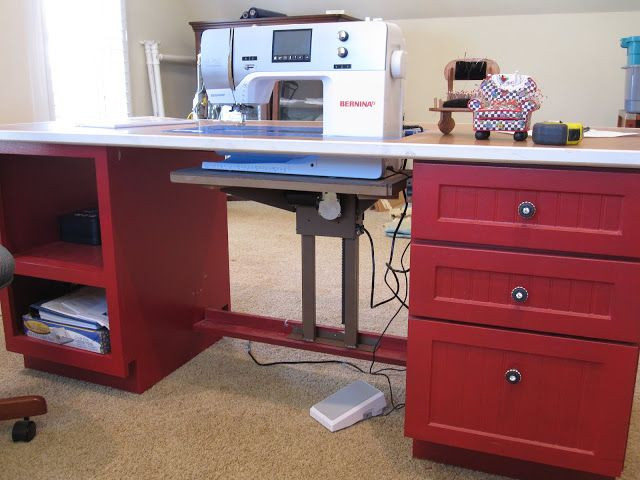 Best ideas about DIY Sewing Cabinet
. Save or Pin Diy Sewing Table With Storage WoodWorking Projects & Plans Now.