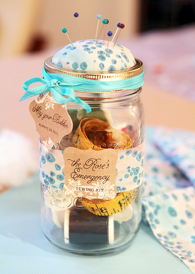 Best ideas about DIY Sewing Kit
. Save or Pin DIY Mason Jar Sewing Kit Party Inspiration Now.