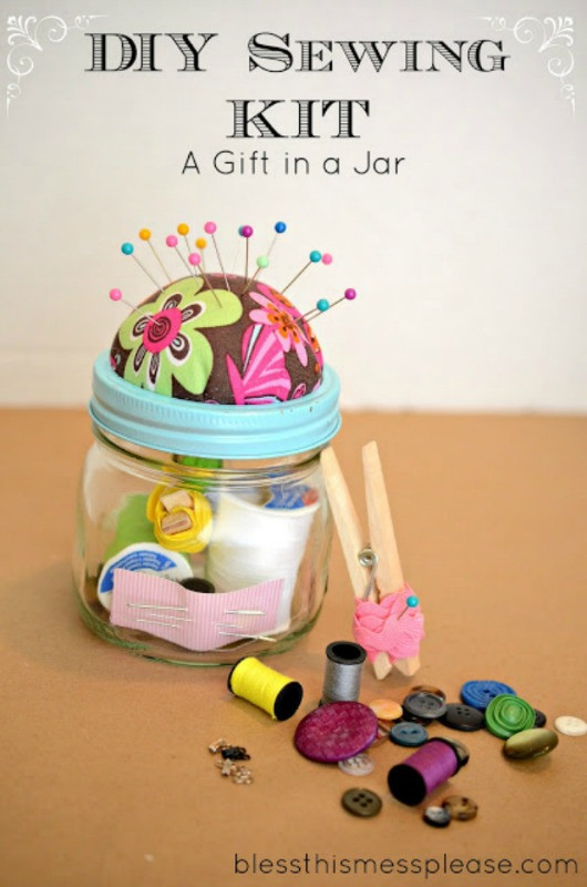 Best ideas about DIY Sewing Kits
. Save or Pin DIY Sewing Kit Gift in a Jar 100 Days of Homemade Holiday Now.