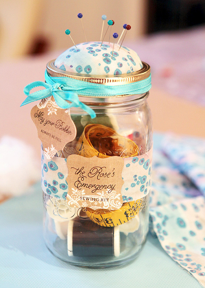 Best ideas about DIY Sewing Kits
. Save or Pin DIY Mason Jar Sewing Kit Party Inspiration Now.