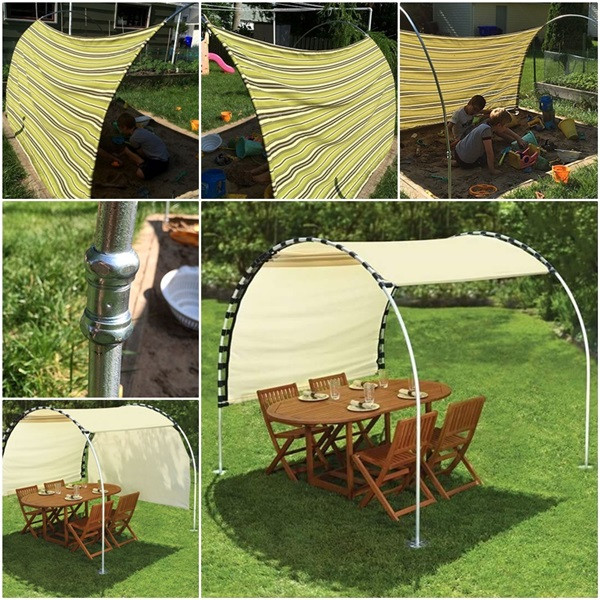 Best ideas about DIY Shade Canopy
. Save or Pin How to Make Adjustable DIY Outdoor Canopy Now.