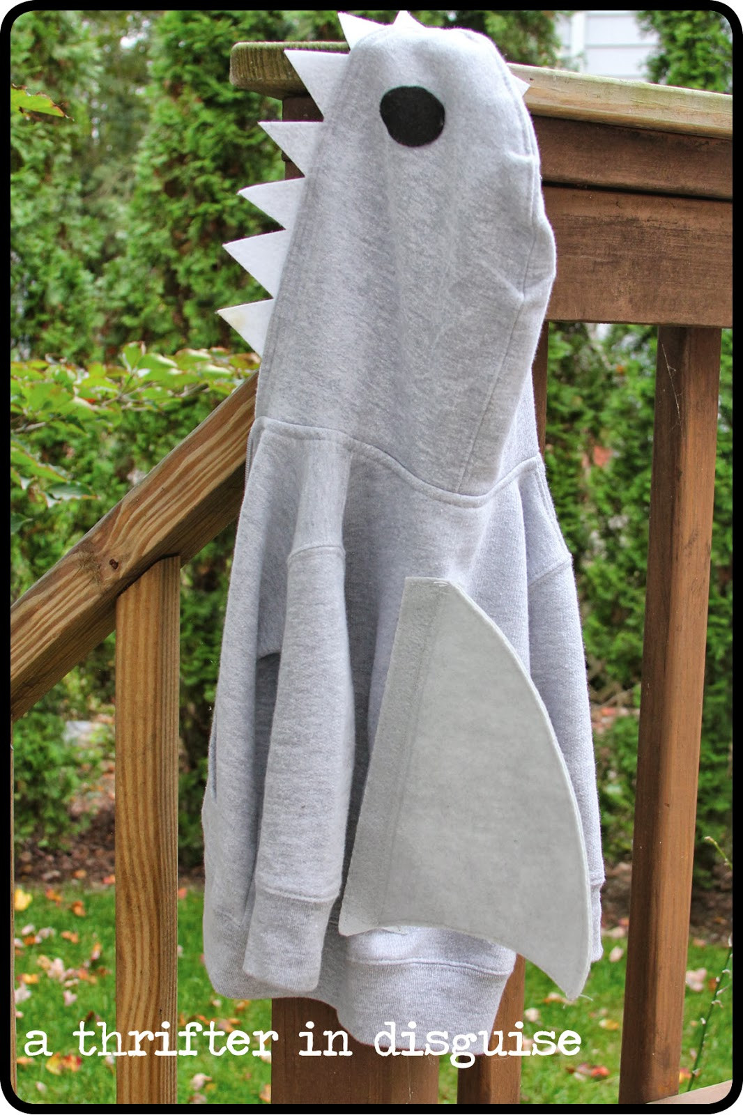 Best ideas about DIY Shark Costume
. Save or Pin A Thrifter in Disguise DIY Shark Costume From a Hooded Now.