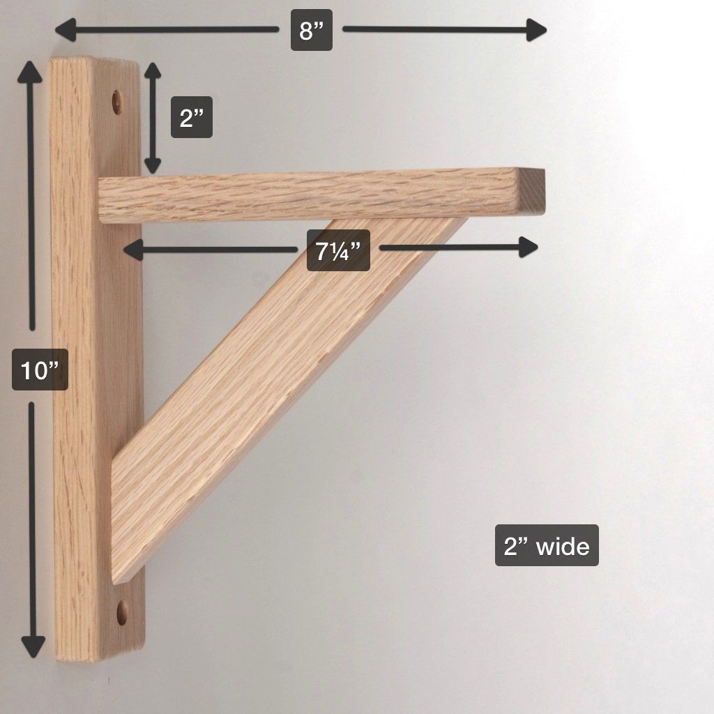 Best ideas about DIY Shelf Brackets Wood
. Save or Pin Amazon Wood Shelf Bracket Oak Straight 8 Hardware Now.