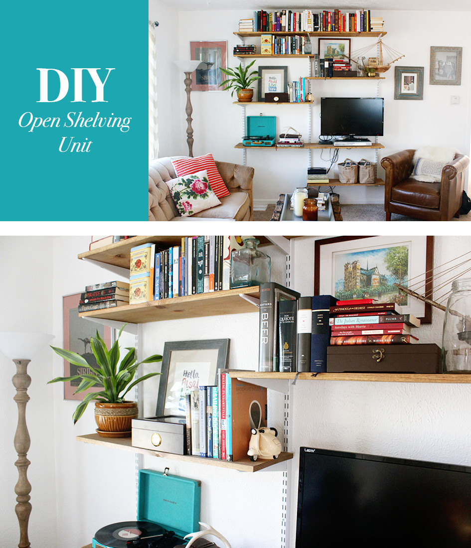 Best ideas about DIY Shelving Unit
. Save or Pin DIY Open Shelving Living Room Unit Now.