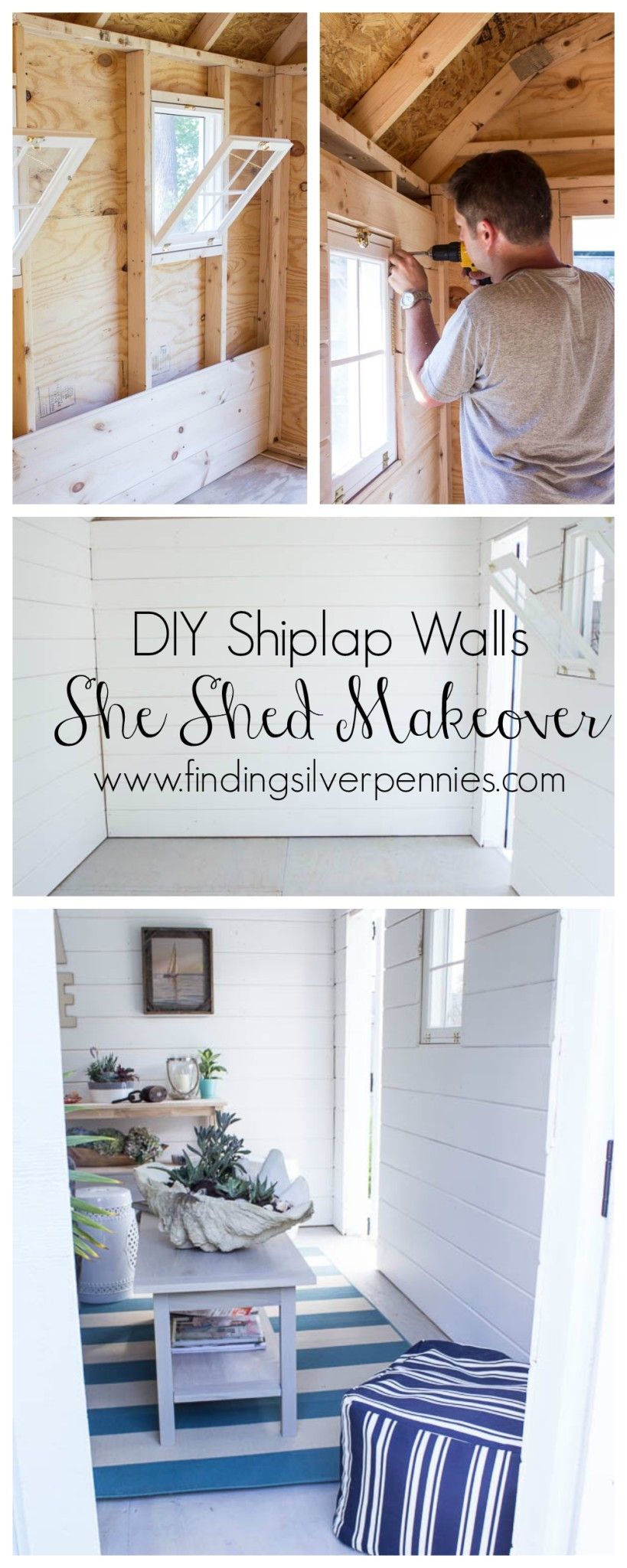 Best ideas about DIY Shiplap Walls
. Save or Pin She Shed DIY Shiplap Walls Finding Silver Pennies Now.