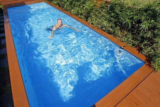 Best ideas about DIY Shipping Container Pool
. Save or Pin Man Converts Dumpster into Elegant Backyard Pool f Now.
