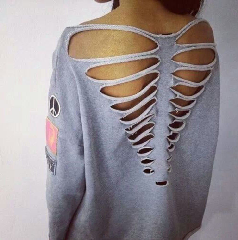 Best ideas about DIY Shirt Cutting
. Save or Pin DIY t shirt cut out design rib cage ☽ Now.