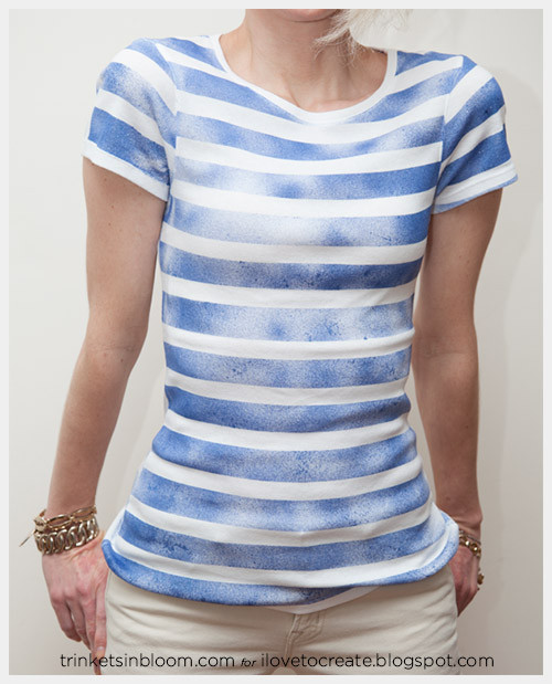 Best ideas about DIY Shirt Painting
. Save or Pin iLoveToCreate Blog DIY Striped T Shirt with Spray Paint Now.