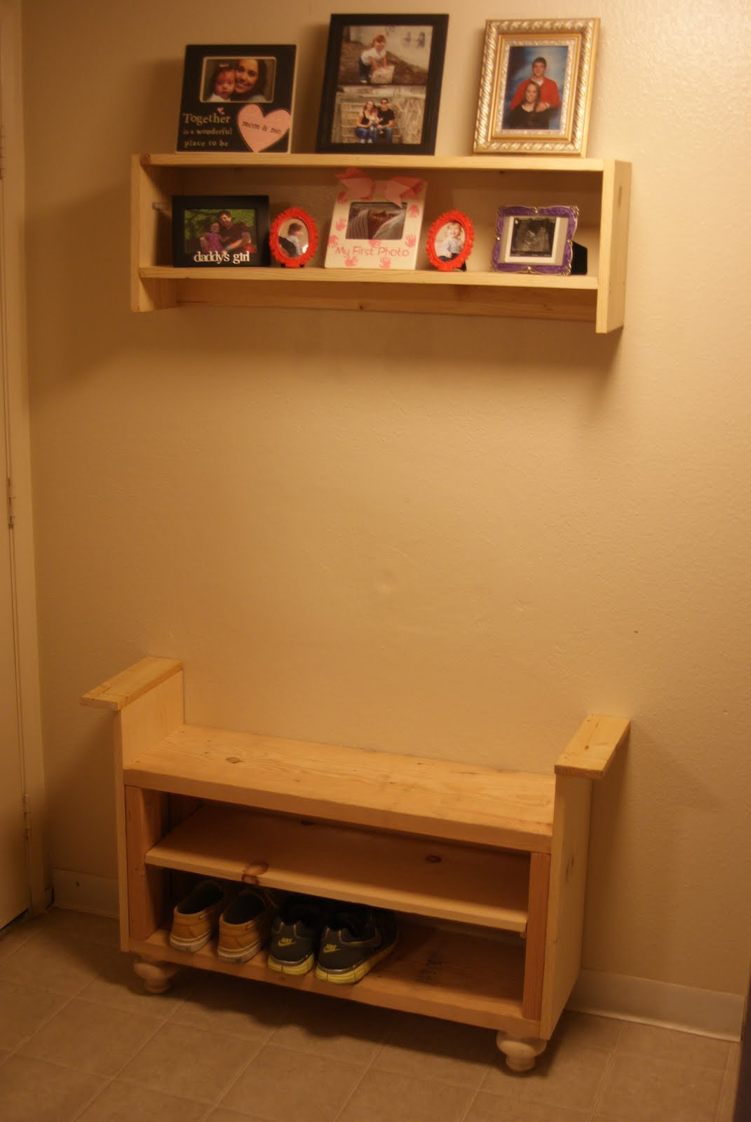 Best ideas about DIY Shoe Bench
. Save or Pin Project Caitlin s Life Blog DIY entryway bench and shoe rack Now.
