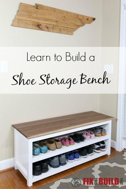 Best ideas about DIY Shoe Bench
. Save or Pin DIY Entryway Shoe Storage Bench Now.