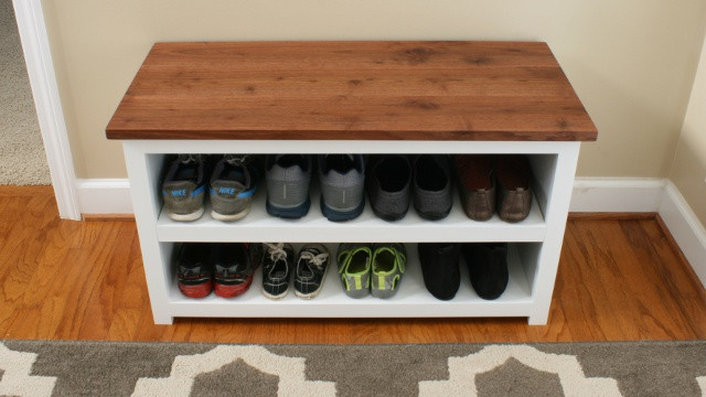 Best ideas about DIY Shoe Bench
. Save or Pin DIY Adjustable Shoe Storage Bench Now.