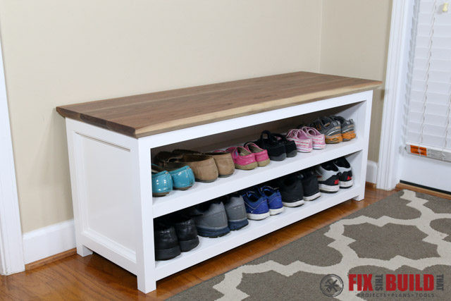 Best ideas about DIY Shoe Bench
. Save or Pin DIY Entryway Shoe Storage Bench Now.