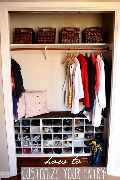 Best ideas about DIY Shoe Organizer For Small Closet
. Save or Pin diy entry closet with built in shoe storage builtins diy Now.