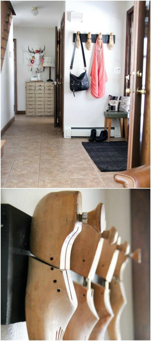Best ideas about DIY Shoe Stretcher . Save or Pin 25 DIY Coat Racks That Will Brighten Up Your Entryway Now.