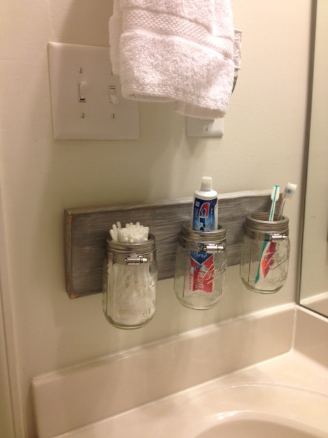 Best ideas about DIY Shower Organizer
. Save or Pin DIY Mason Jar Bathroom Organizer Now.
