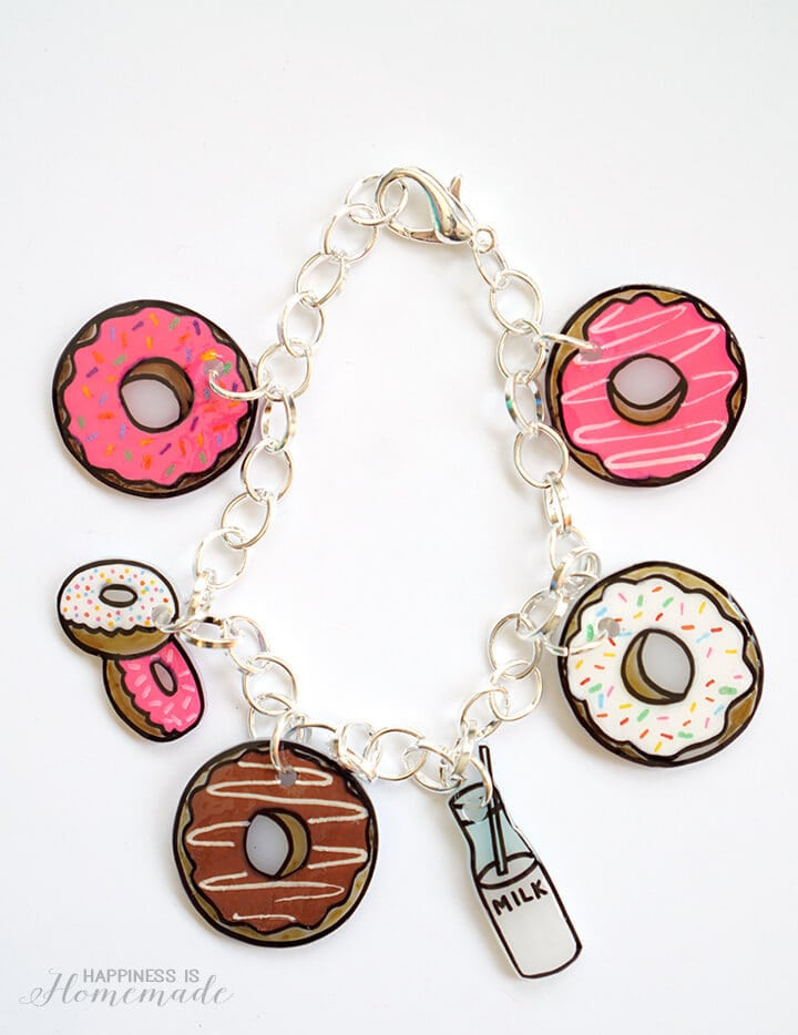 Best ideas about DIY Shrinky Dinks
. Save or Pin Shrinky Dink Donut Charm Bracelet Happiness is Homemade Now.