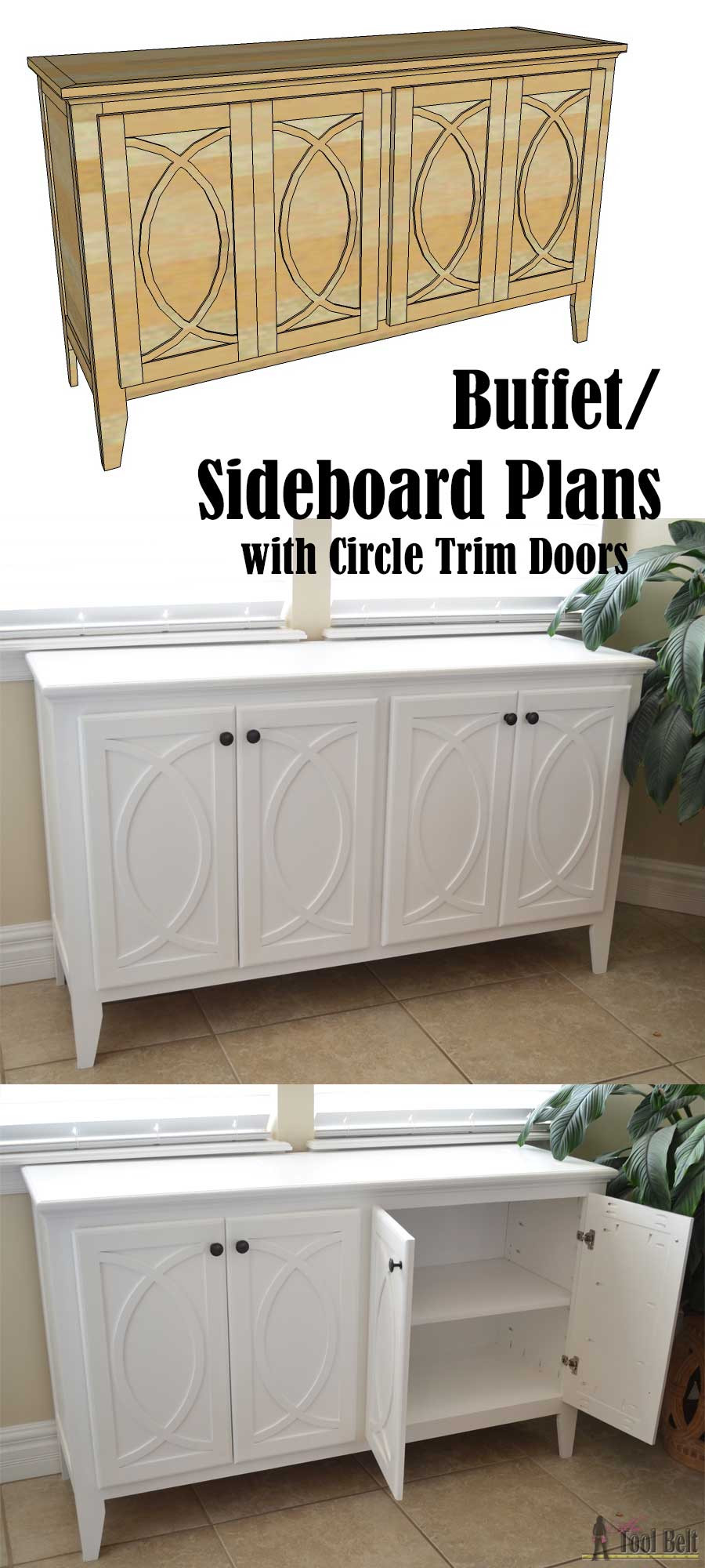 Best ideas about DIY Sideboard Plans
. Save or Pin DIY Buffet Sideboard with Circle Trim Doors Her Tool Belt Now.