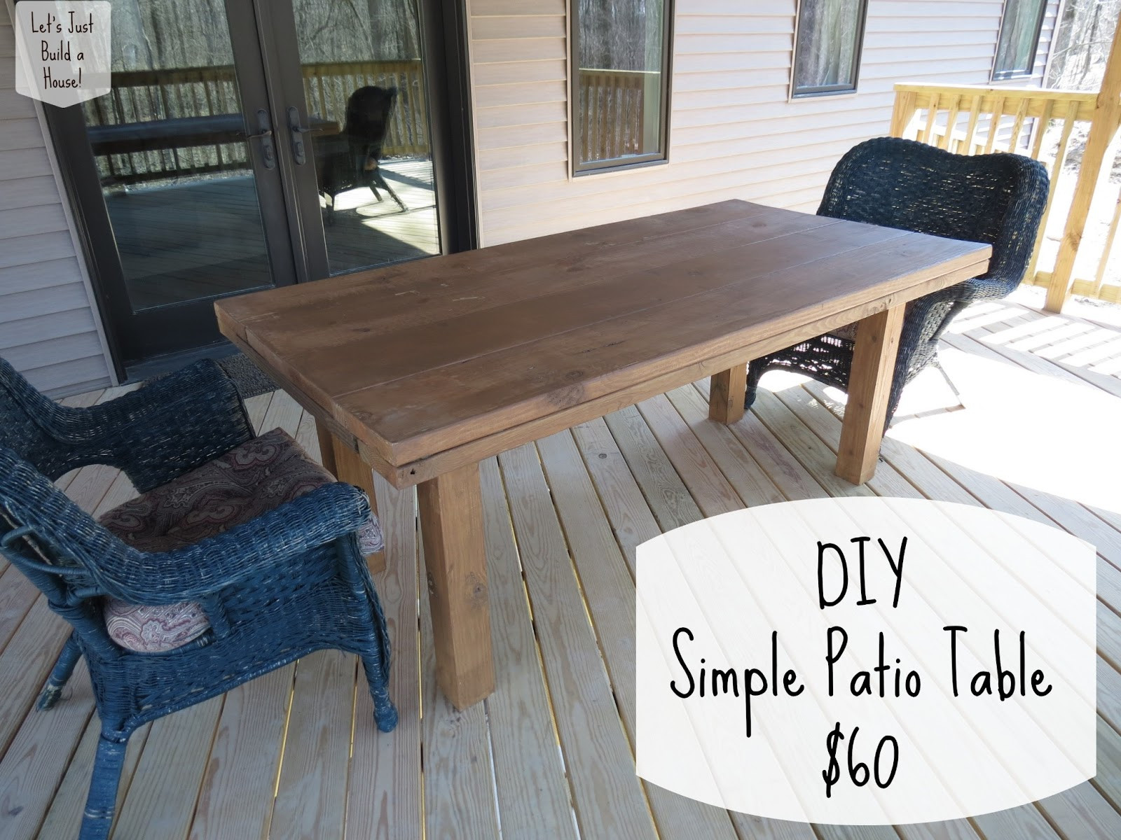 Best ideas about DIY Simple Table
. Save or Pin Let s Just Build a House DIY Simple Patio Table Details Now.