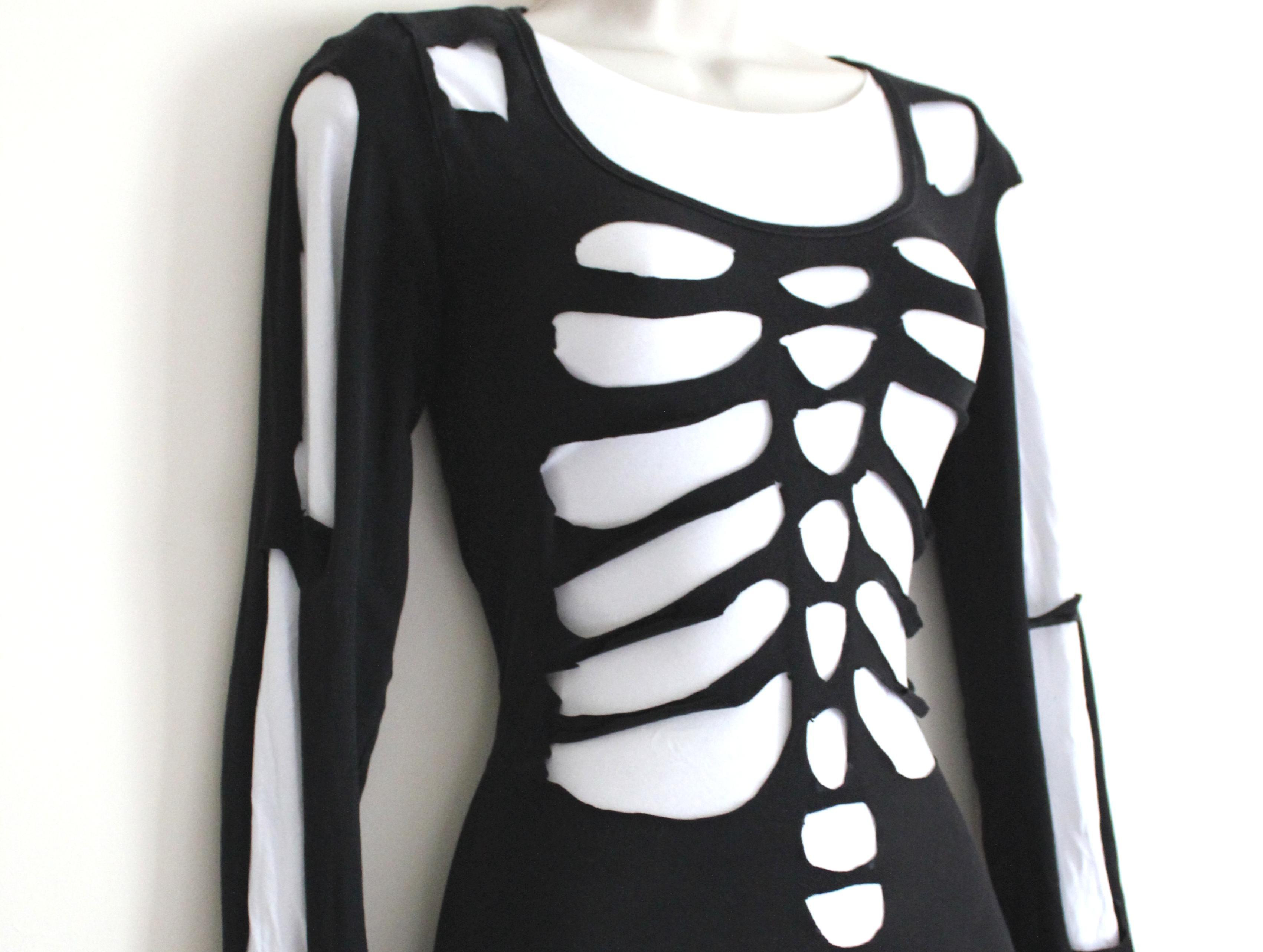 Best ideas about DIY Skeleton Costume
. Save or Pin DIY scary skeleton Halloween costume Now.