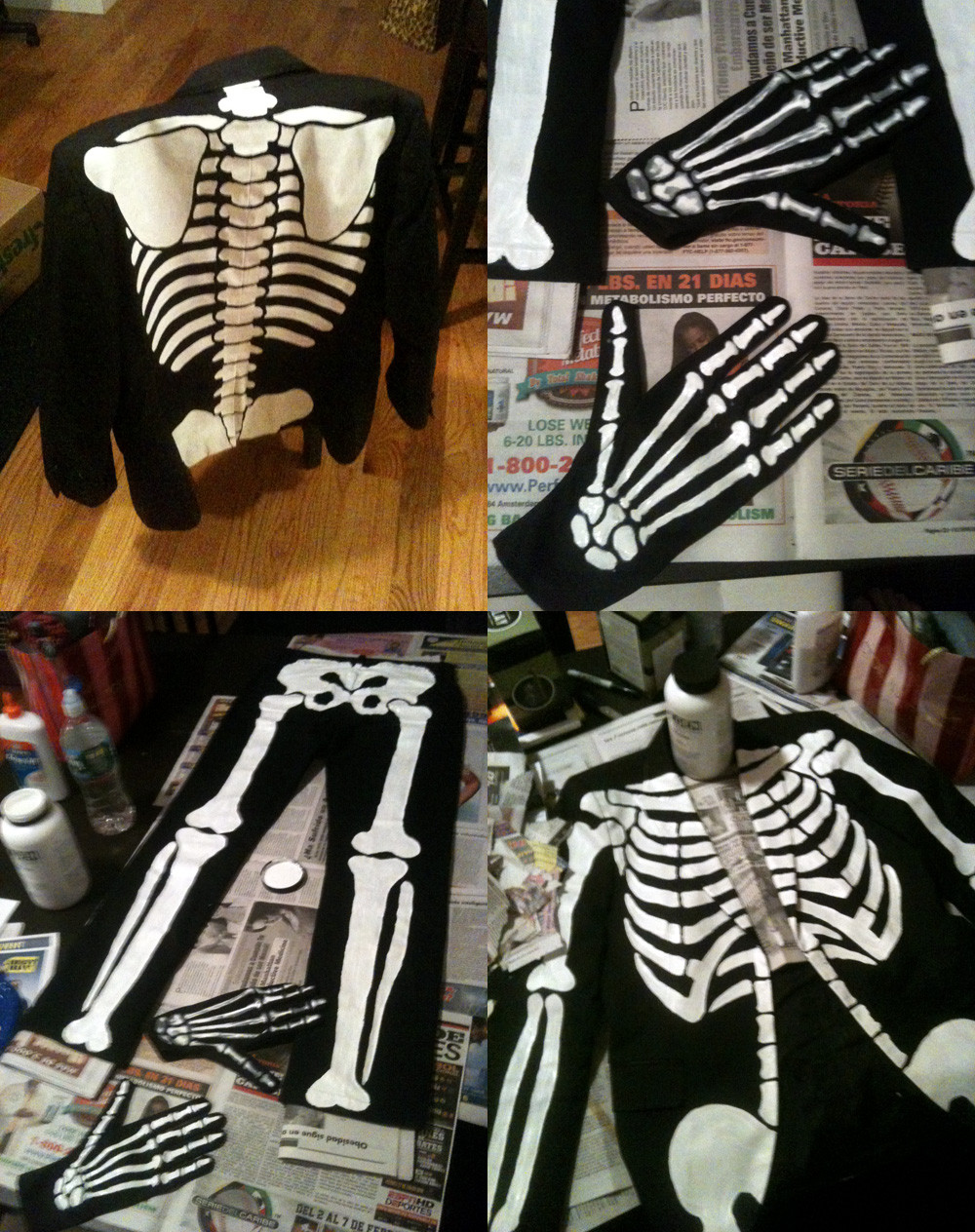 Best ideas about DIY Skeleton Costume Template
. Save or Pin DIY hand painted skeleton suit Now.