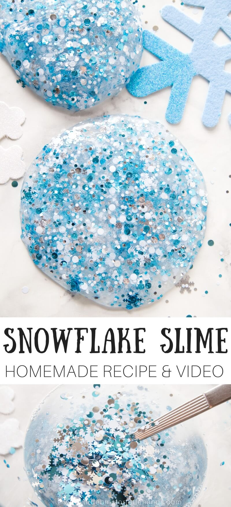 Best ideas about DIY Slime Videos
. Save or Pin Make Homemade Snowflake Slime Recipe with Video Now.