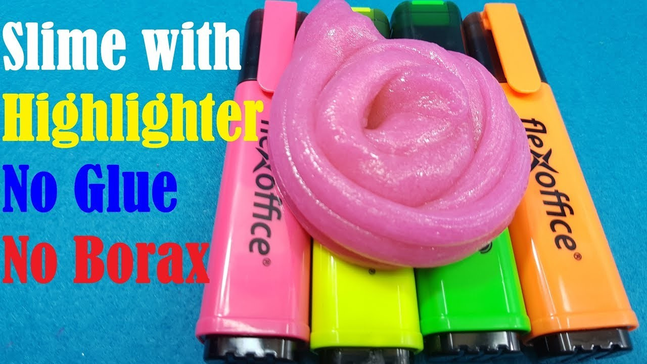 Best ideas about DIY Slime With Glue
. Save or Pin DIY Highlighter SLIME No Glue No Borax ONLY 2 Now.