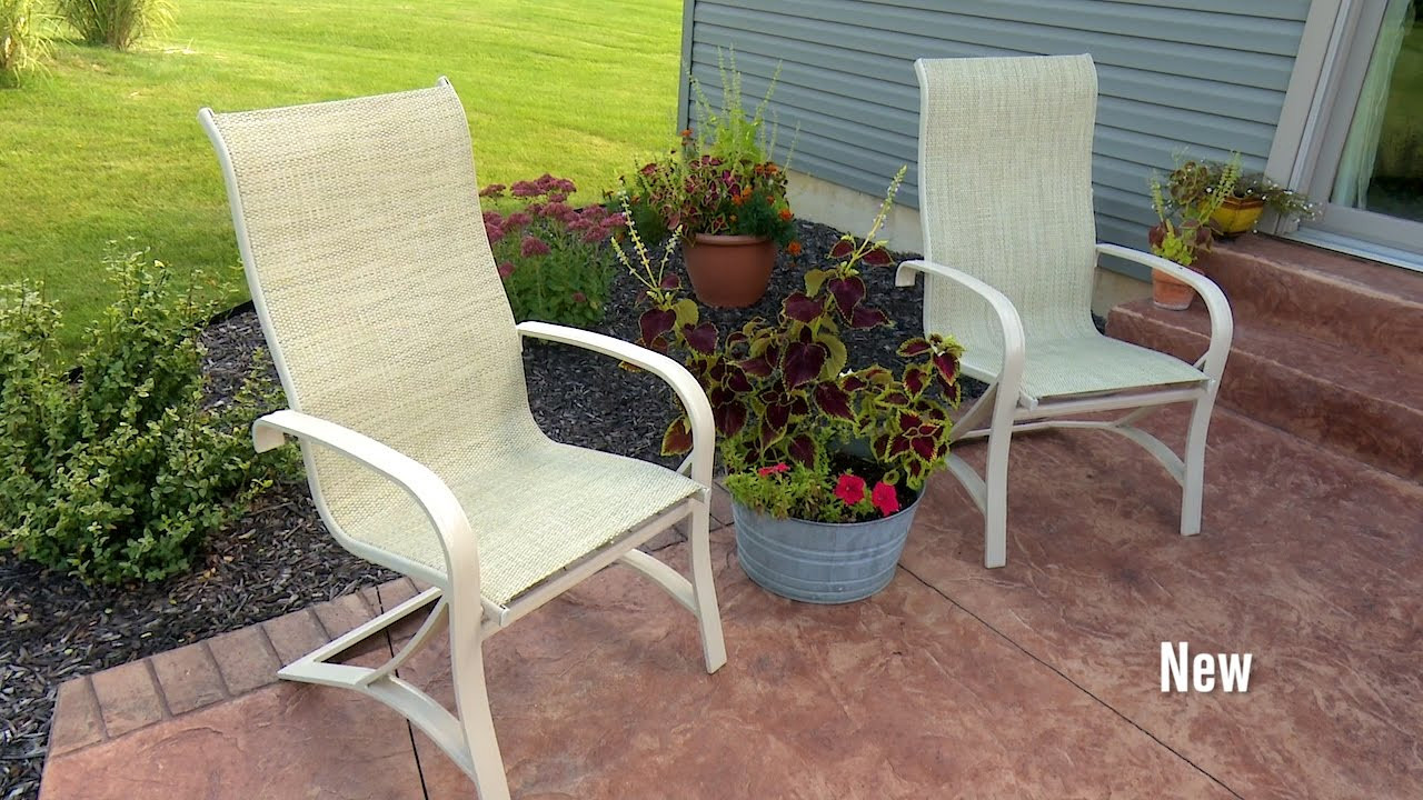 Best ideas about DIY Sling Chair Replacement
. Save or Pin How to Replace Fabric on a Patio Sling Chair Now.