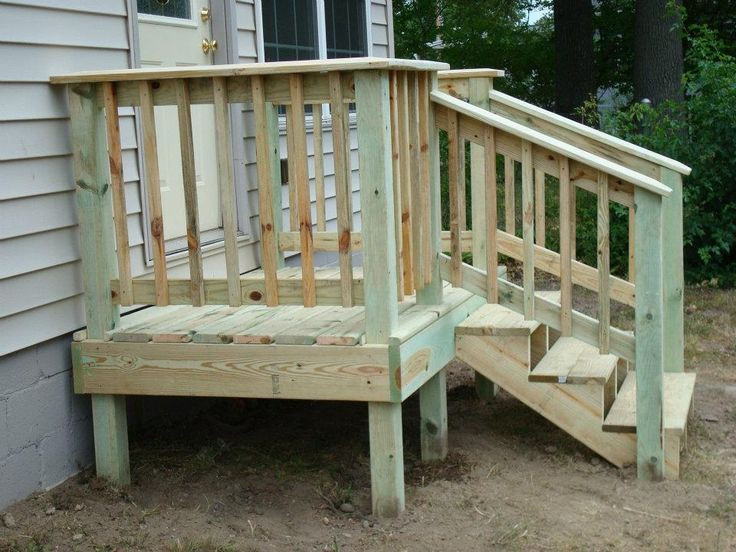 Best ideas about DIY Small Deck
. Save or Pin Small deck for the garage door Honey Done Now.