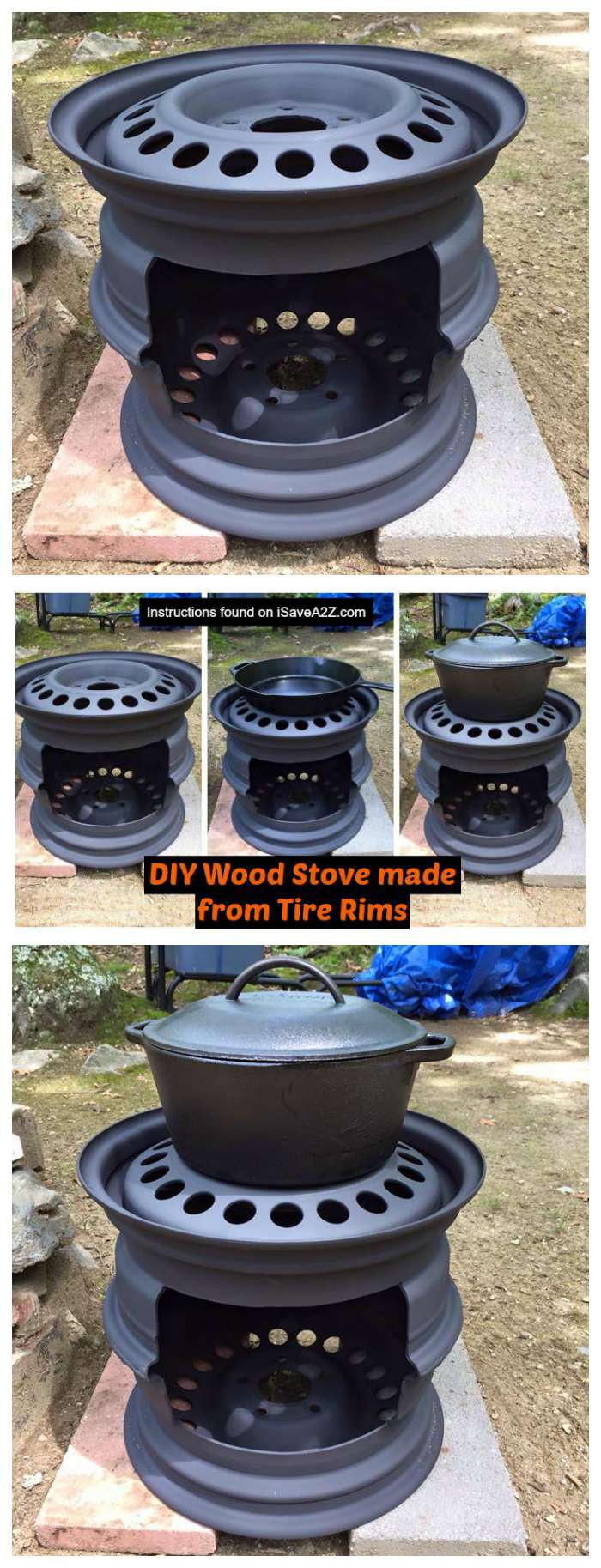 Best ideas about DIY Small Wood Stove
. Save or Pin DIY Wood Stove made from Tire Rims iSaveA2Z Now.