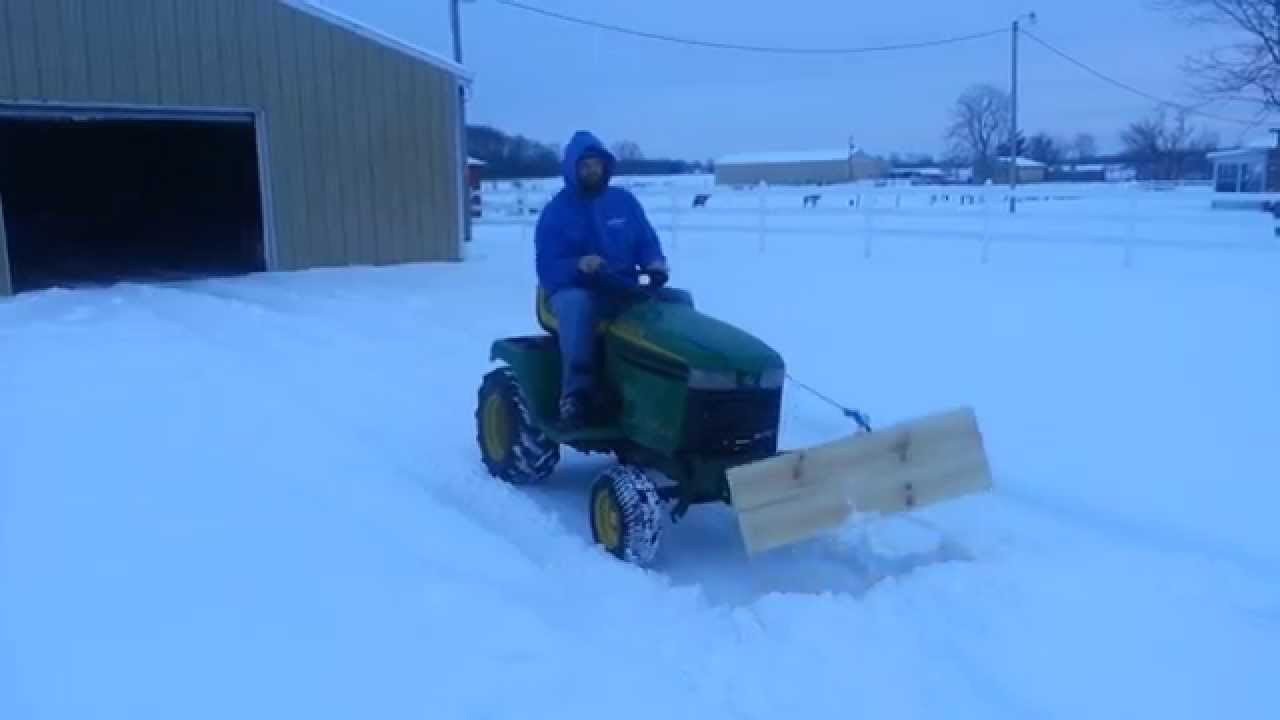 Best ideas about DIY Snow Plow
. Save or Pin Plowing snow with homemade snow plow for lawnmower Now.