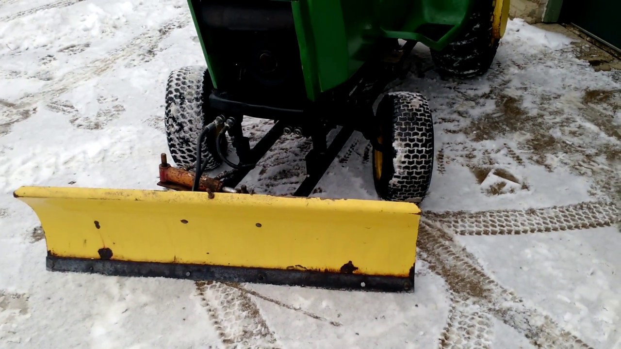 Best ideas about DIY Snow Plow
. Save or Pin Homemade Snow Plow for lawnmower John Deere 318 Now.