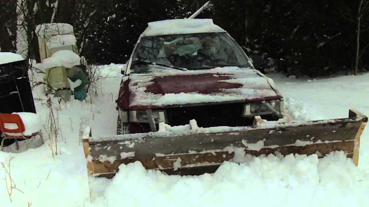 Best ideas about DIY Snow Plow
. Save or Pin Homemade Wooden Snow Plow on a Toyota Corolla 4x4 Now.