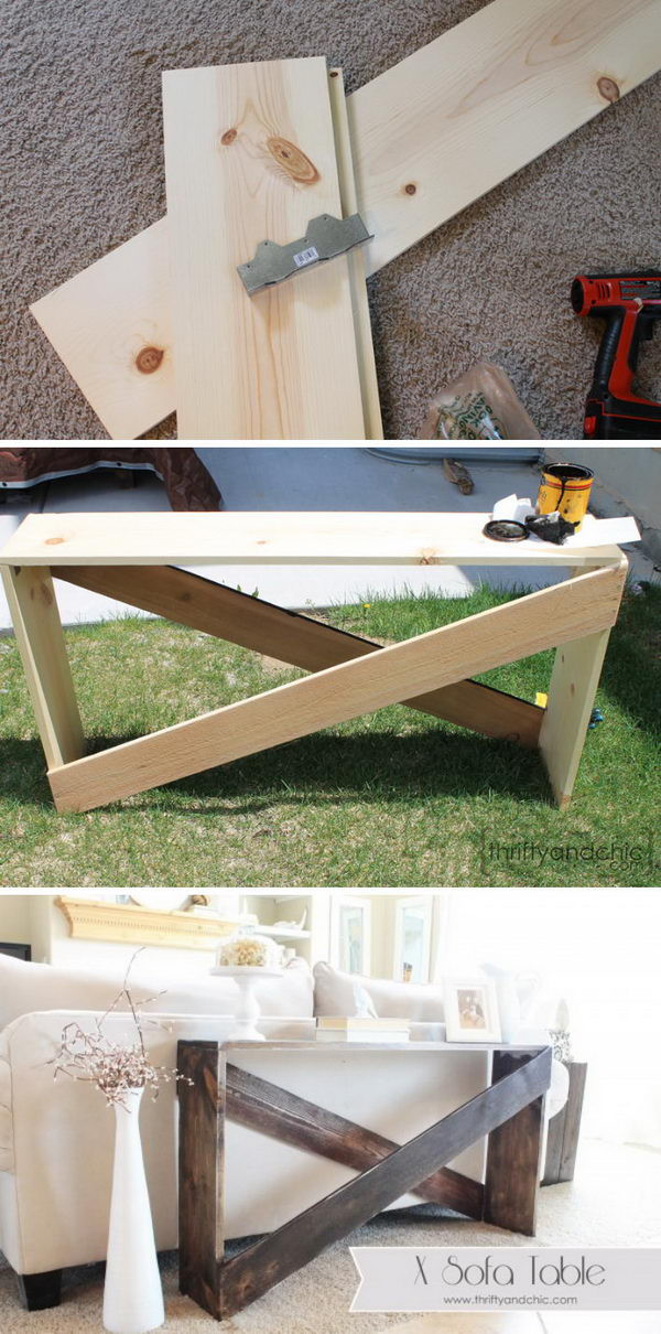 Best ideas about DIY Sofa Table With Storage
. Save or Pin 20 Easy DIY Console Table and Sofa Table Ideas Hative Now.