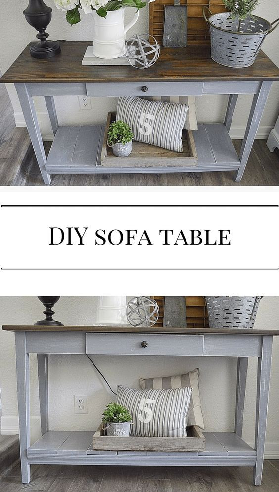 Best ideas about DIY Sofa Tables
. Save or Pin 20 Easy DIY Console Table and Sofa Table Ideas Hative Now.