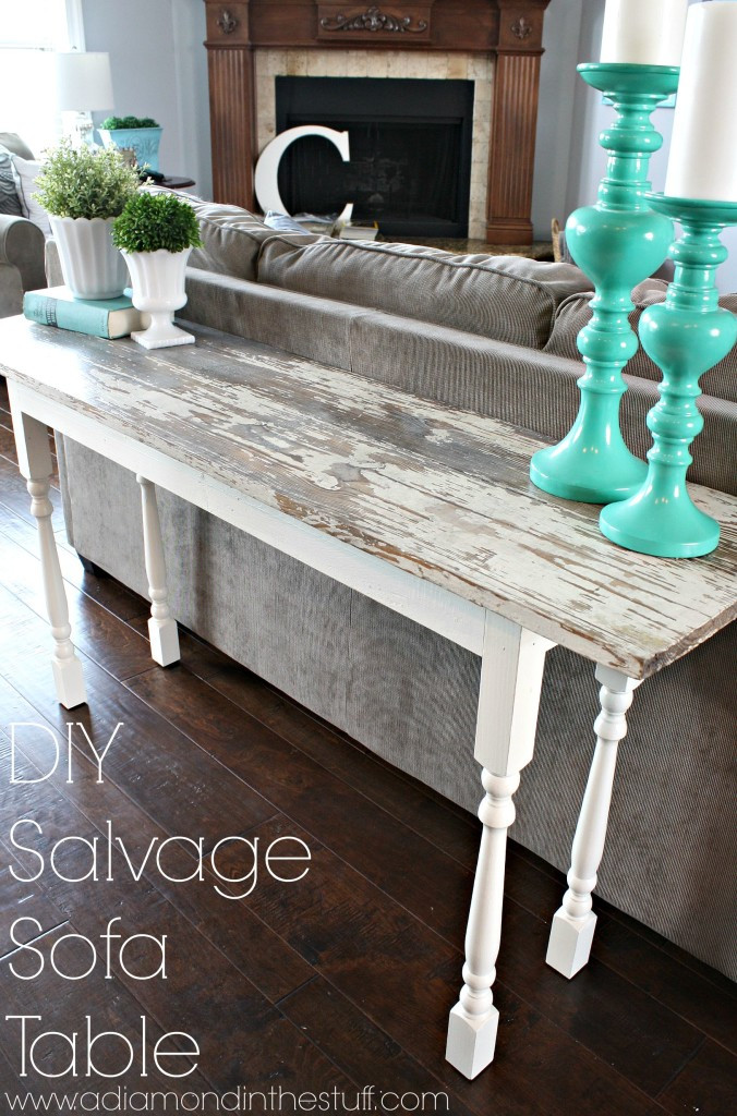 Best ideas about DIY Sofa Tables
. Save or Pin DIY Salvage Sofa Table A Diamond in the Stuff Now.