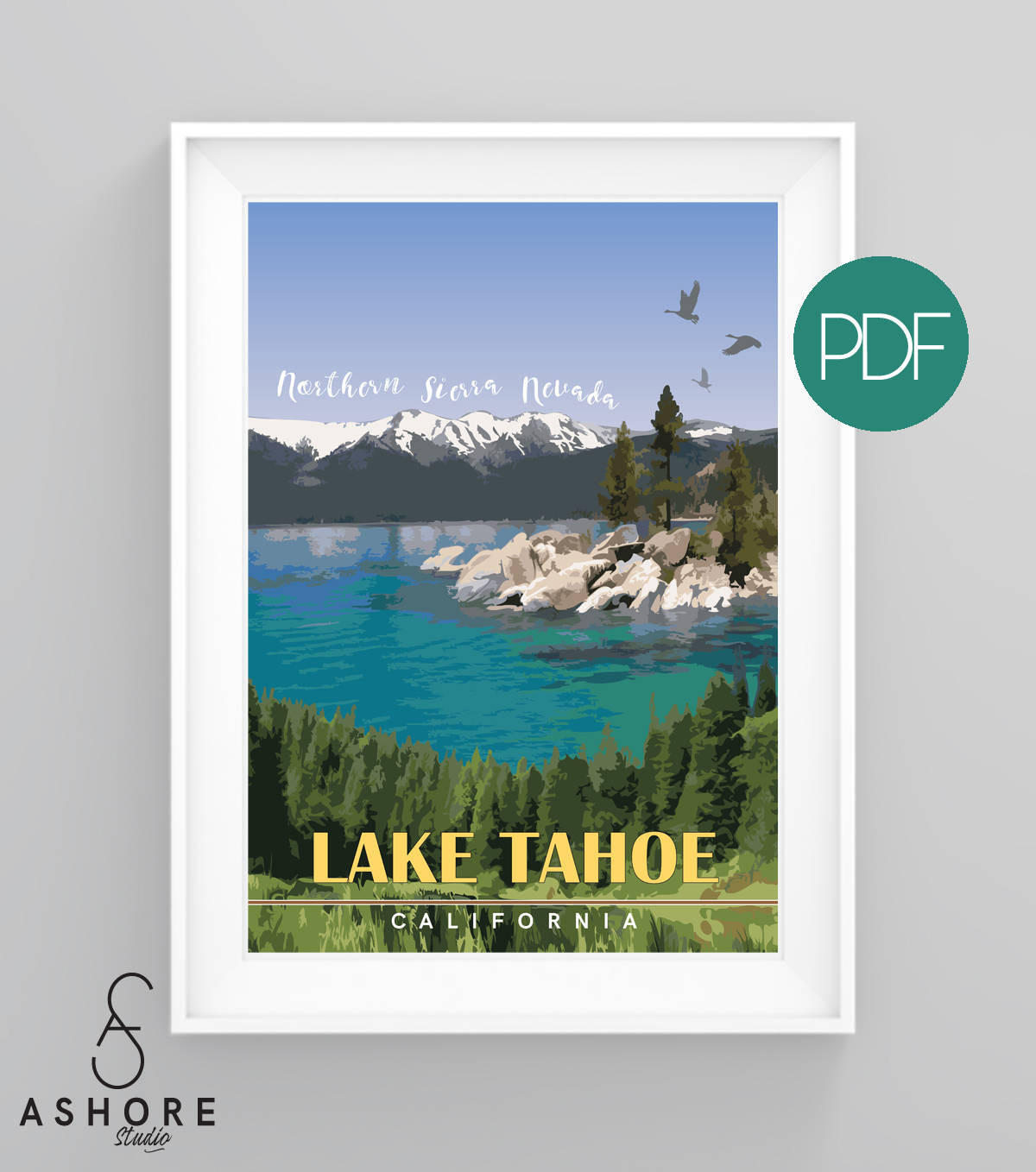 Best ideas about DIY South Lake Tahoe
. Save or Pin Lake Tahoe Vintage Travel Poster diy printable pdf jpeg Now.