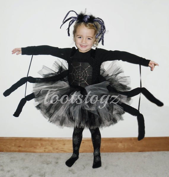 Best ideas about DIY Spider Costumes
. Save or Pin Halloween Black and silver girls spider tutu dress Now.