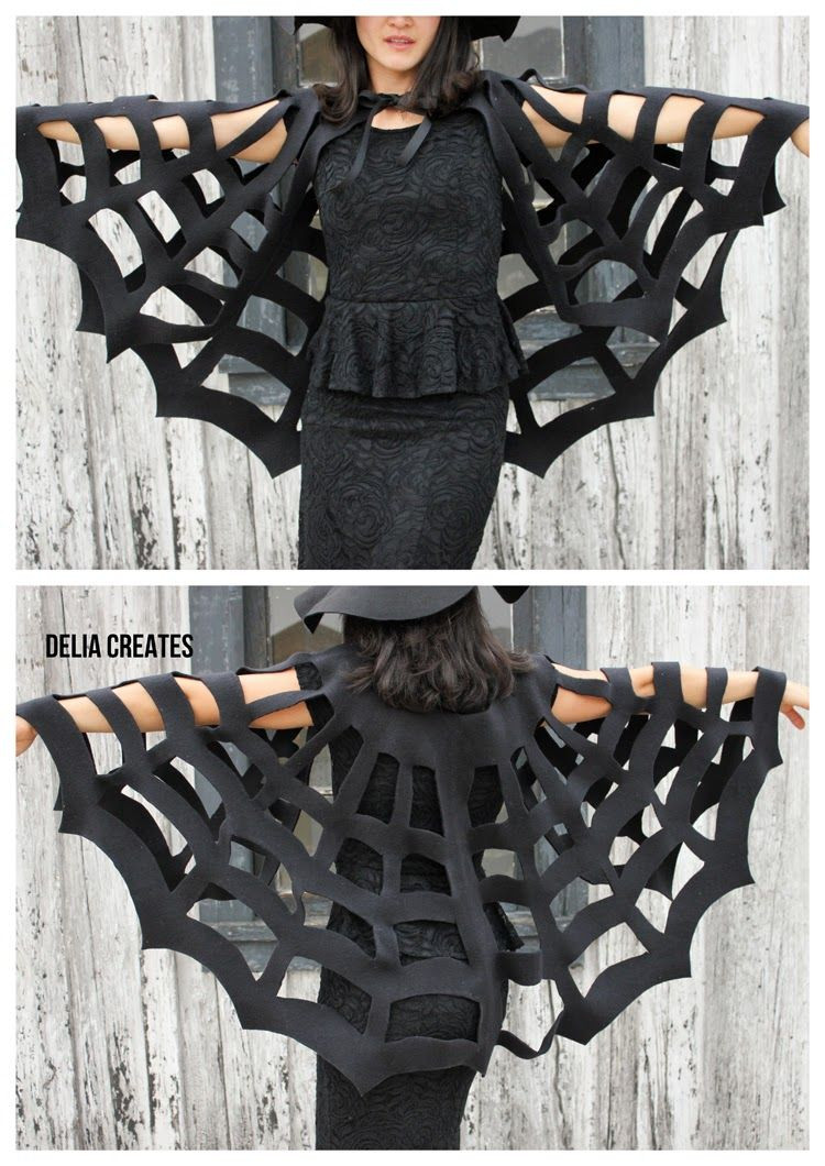 Best ideas about DIY Spider Web Costume
. Save or Pin No Sew Halloween Spiderweb Cape s and Now.